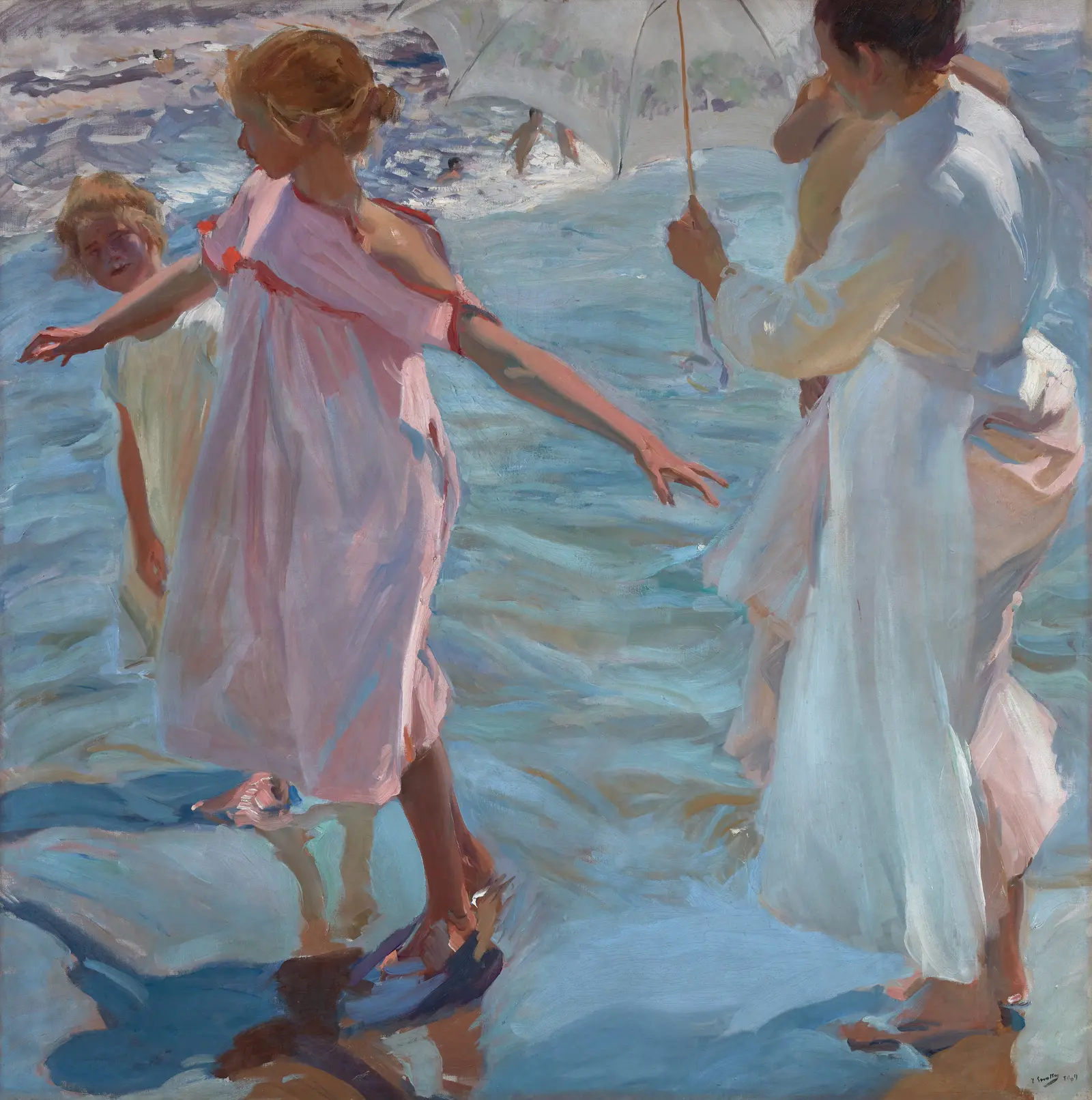 Nenes a la vora del mar, de Joaquín Sorolla — exposició En el mar de Sorolla al Palau Martorell