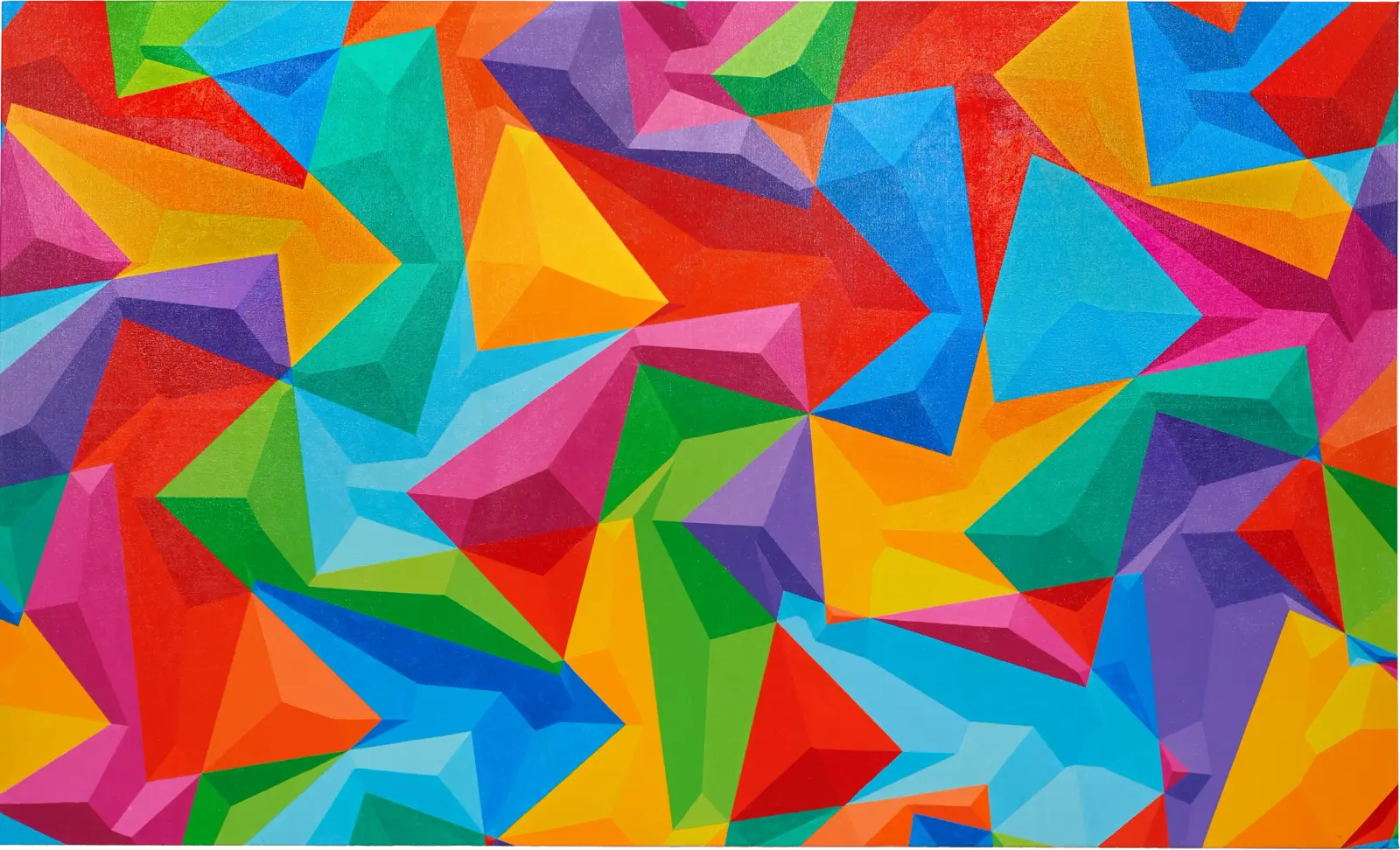 Pintura geomètrica de colors intensos de Petr Kvíčala